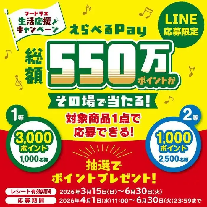 フードリエ生活応援キャンペーンの画像